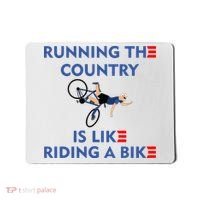 Running The Country Is Like Riding A Bike Biden Falling Meme Mousepad thumb 0
