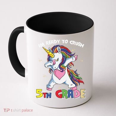Ready To Crush Fifth Grade Dabbing Unicorn Cute 5Th Grade Gift Coffee Mug