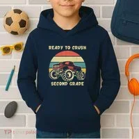 Ready To Crush Second Grade Back To School Kids Hoodie thumb 2