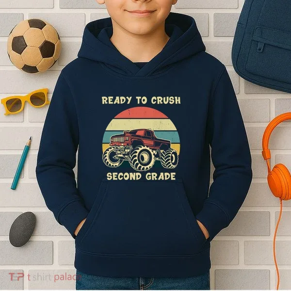 Ready To Crush Second Grade Back To School Kids Hoodie