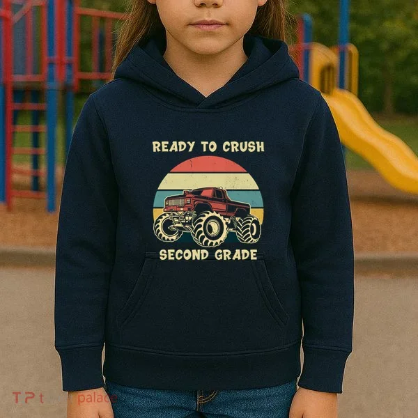 Ready To Crush Second Grade Back To School Kids Hoodie