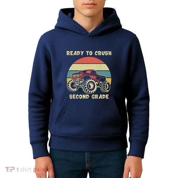 Ready To Crush Second Grade Back To School Kids Hoodie