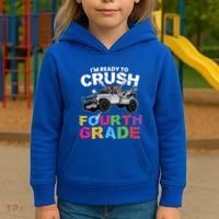 Ready To Crush Fourth Grade Cute 4Th Grade Cute Gift Kids Hoodie thumb 3