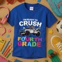 Ready To Crush Fourth Grade Cute 4Th Grade Cute Gift Kids T-Shirt thumb 3