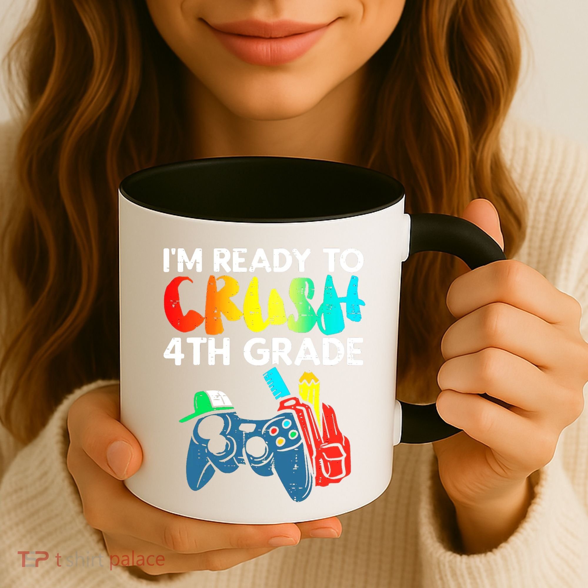 Ready To Crush 4th Grade Fourth Video Gamer First Day Boy Coffee Mug