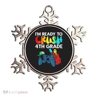 Ready To Crush 4th Grade Fourth Video Gamer First Day Boy Ornament