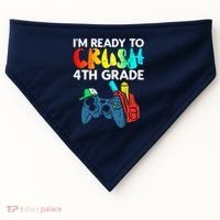 Ready To Crush 4th Grade Fourth Video Gamer First Day Boy USA-Made Doggie Bandana thumb 0