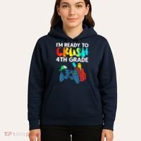 Ready To Crush 4th Grade Fourth Video Gamer First Day Boy Hoodie thumb 5