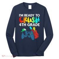 Ready To Crush 4th Grade Fourth Video Gamer First Day Boy Long Sleeve Shirt thumb 0