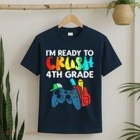 Ready To Crush 4th Grade Fourth Video Gamer First Day Boy T-Shirt thumb 2