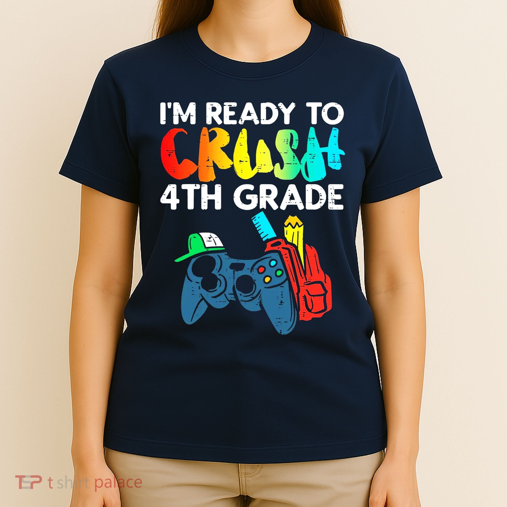 Ready To Crush 4th Grade Fourth Video Gamer First Day Boy T-Shirt