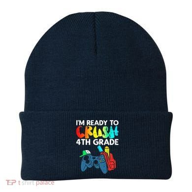Ready To Crush 4th Grade Fourth Video Gamer First Day Boy Beanie
