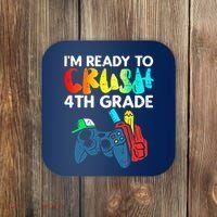 Ready To Crush 4th Grade Fourth Video Gamer First Day Boy Coaster thumb 0