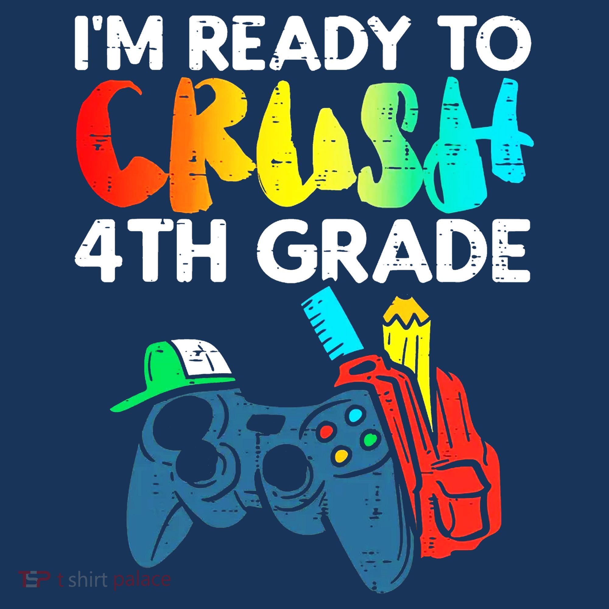 Ready To Crush 4th Grade Fourth Video Gamer First Day Boy Polo