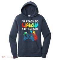 Ready To Crush 4th Grade Fourth Video Gamer First Day Boy Women's Hoodie thumb 0