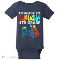 Ready To Crush 4th Grade Fourth Video Gamer First Day Boy Baby Bodysuit thumb 0