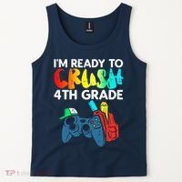 Ready To Crush 4th Grade Fourth Video Gamer First Day Boy Tank Top thumb 2