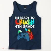 Ready To Crush 4th Grade Fourth Video Gamer First Day Boy Tank Top thumb 2