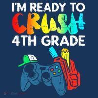Ready To Crush 4th Grade Fourth Video Gamer First Day Boy Visor thumb 3