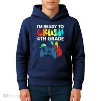 Ready To Crush 4th Grade Fourth Video Gamer First Day Boy Kids Hoodie thumb 4