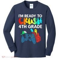 Ready To Crush 4th Grade Fourth Video Gamer First Day Boy Kids Long Sleeve Shirt thumb 0