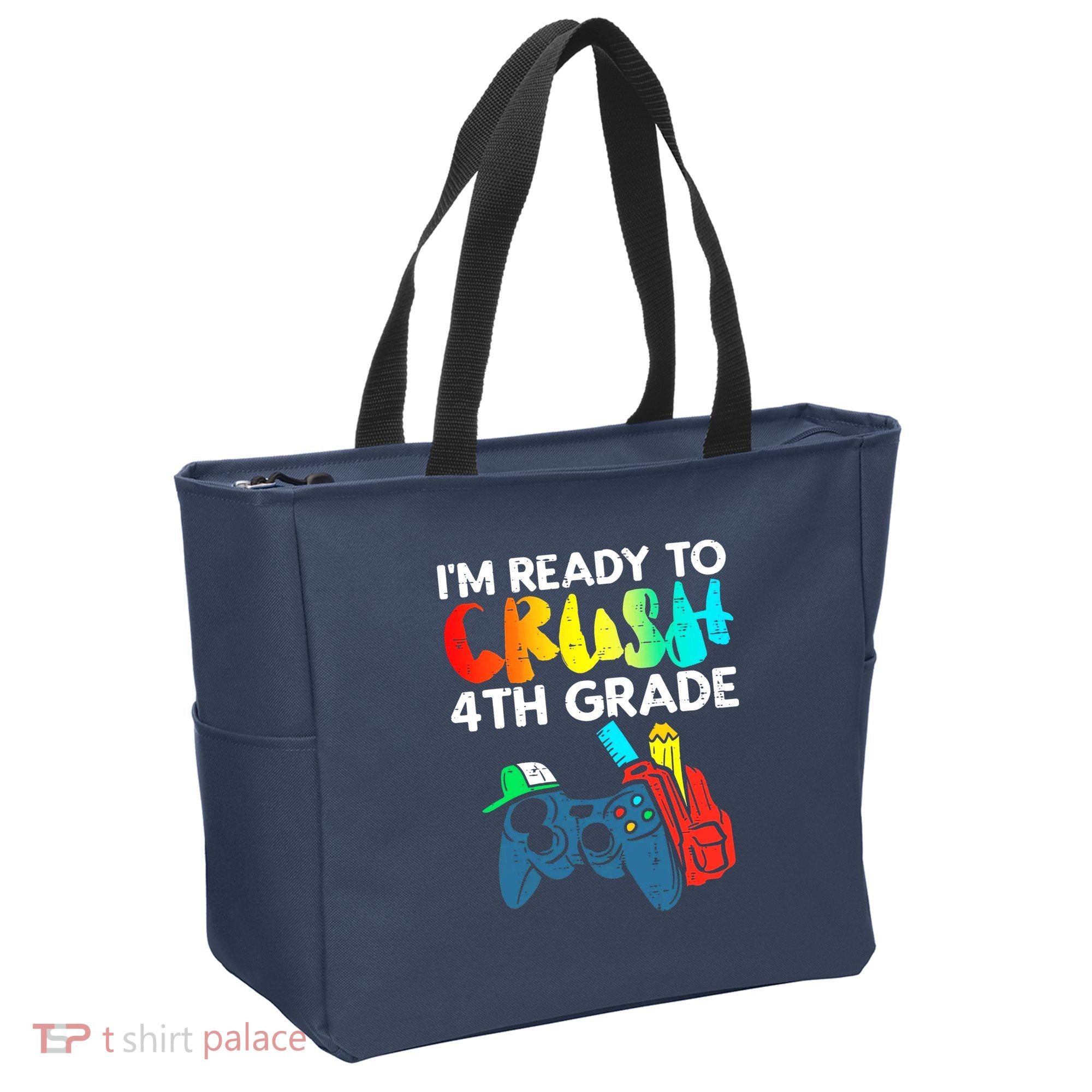 Ready To Crush 4th Grade Fourth Video Gamer First Day Boy Tote Bag