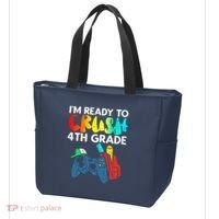 Ready To Crush 4th Grade Fourth Video Gamer First Day Boy Tote Bag thumb 3