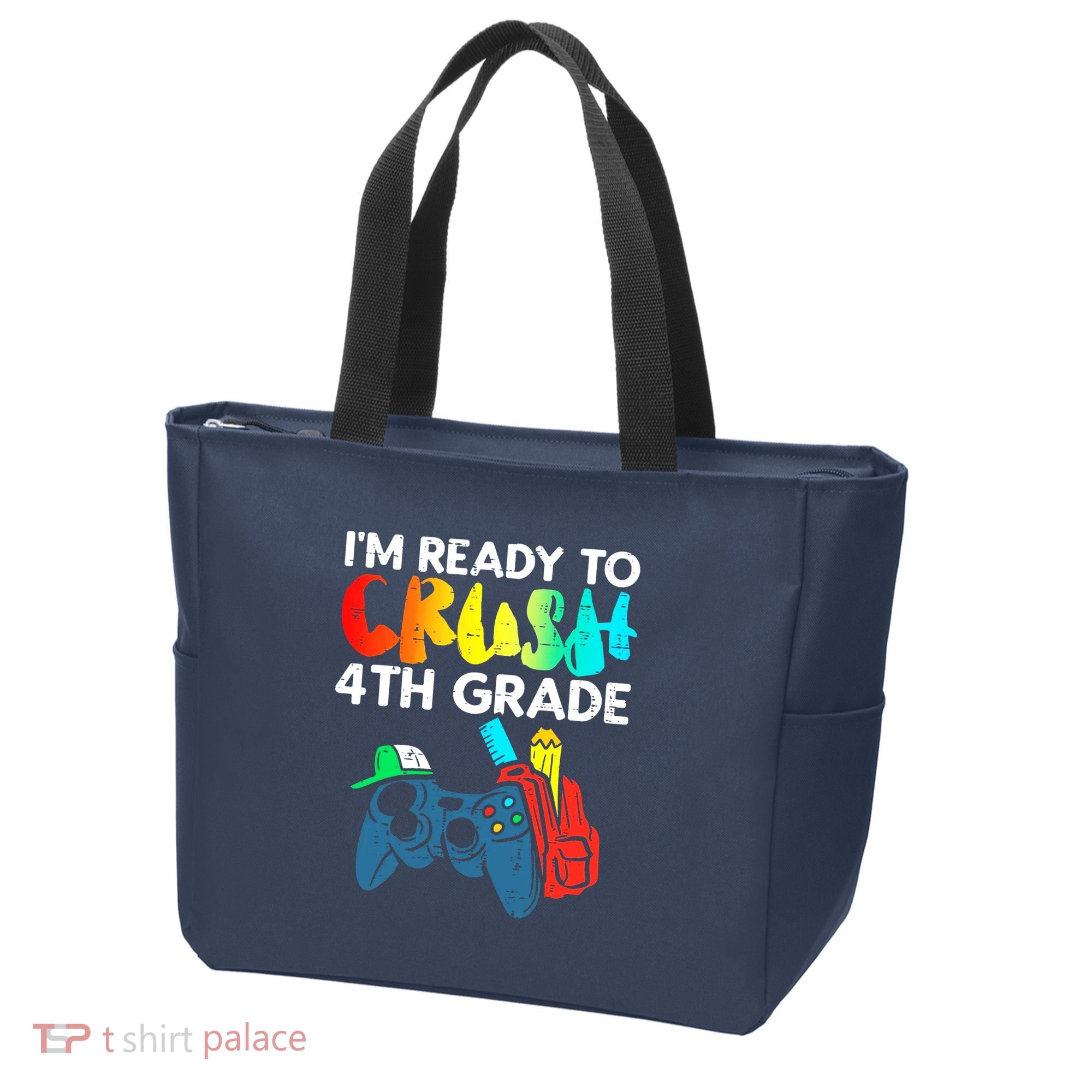 Ready To Crush 4th Grade Fourth Video Gamer First Day Boy Tote Bag