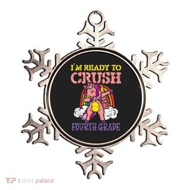Ready To Crush Fourth Grade Unicorn First Day School Girl Ornament