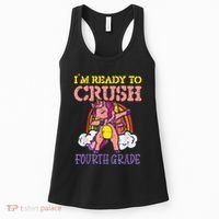 Ready To Crush Fourth Grade Unicorn First Day School Girl Women's Tank Top thumb 0