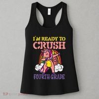 Ready To Crush Fourth Grade Unicorn First Day School Girl Women's Tank Top thumb 3