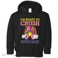 Ready To Crush Fourth Grade Unicorn First Day School Girl Toddler Hoodie thumb 0