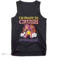 Ready To Crush Fourth Grade Unicorn First Day School Girl Tank Top thumb 0