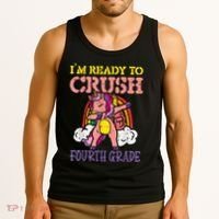Ready To Crush Fourth Grade Unicorn First Day School Girl Tank Top thumb 3