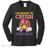 Ready To Crush Fourth Grade Unicorn First Day School Girl Kids Long Sleeve Shirt thumb 0