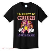 Ready To Crush Fourth Grade Unicorn First Day School Girl Kids T-Shirt thumb 0