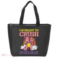 Ready To Crush Fourth Grade Unicorn First Day School Girl Tote Bag thumb 0