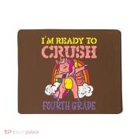Ready To Crush Fourth Grade Unicorn First Day School Girl Mousepad thumb 0