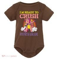 Ready To Crush Fourth Grade Unicorn First Day School Girl Baby Bodysuit thumb 0