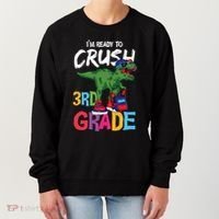 Ready To Crush Third Grade T Rex Cute 3Rd Grade Gift Women's Sweatshirt thumb 0