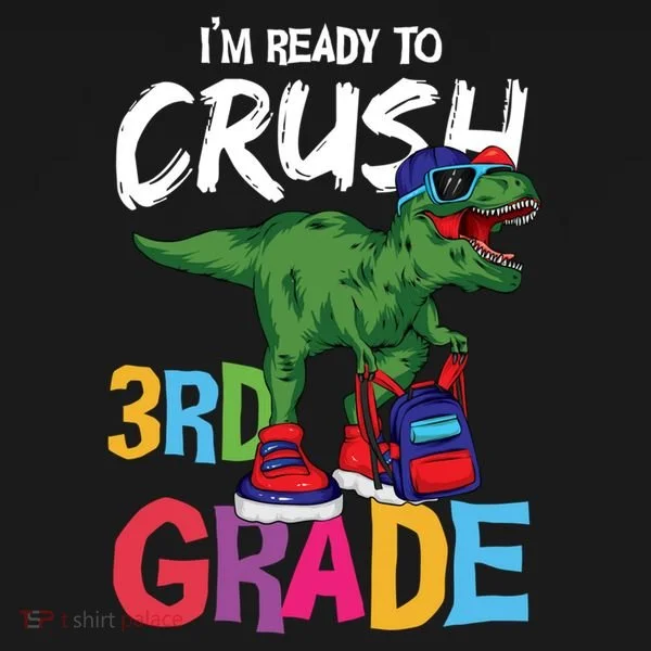 Ready To Crush Third Grade T Rex Cute 3Rd Grade Gift Bucket Hat