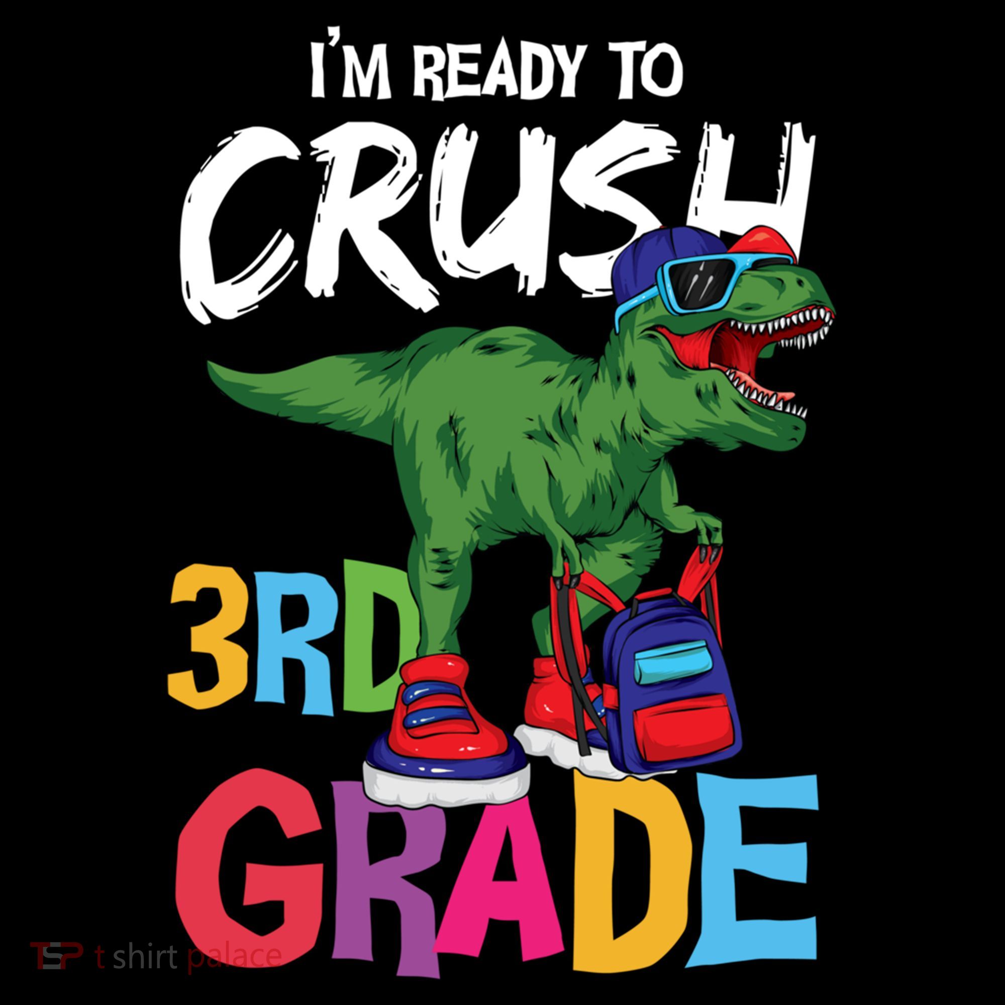 Ready To Crush Third Grade T Rex Cute 3Rd Grade Gift Pajama Set