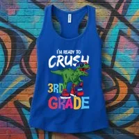 Ready To Crush Third Grade T Rex Cute 3Rd Grade Gift Women's Tank Top thumb 3