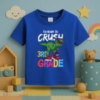 Ready To Crush Third Grade T Rex Cute 3Rd Grade Gift Toddler T-Shirt thumb 3