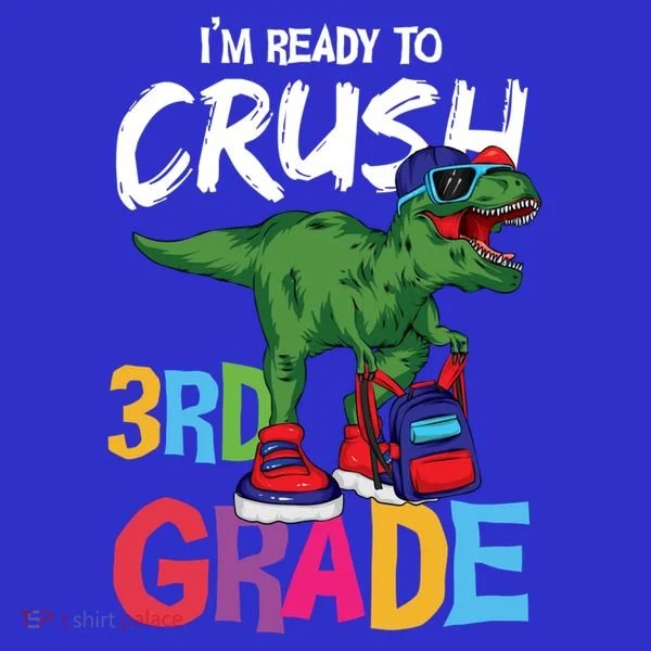 Ready To Crush Third Grade T Rex Cute 3Rd Grade Gift Women's Long Sleeve Shirt