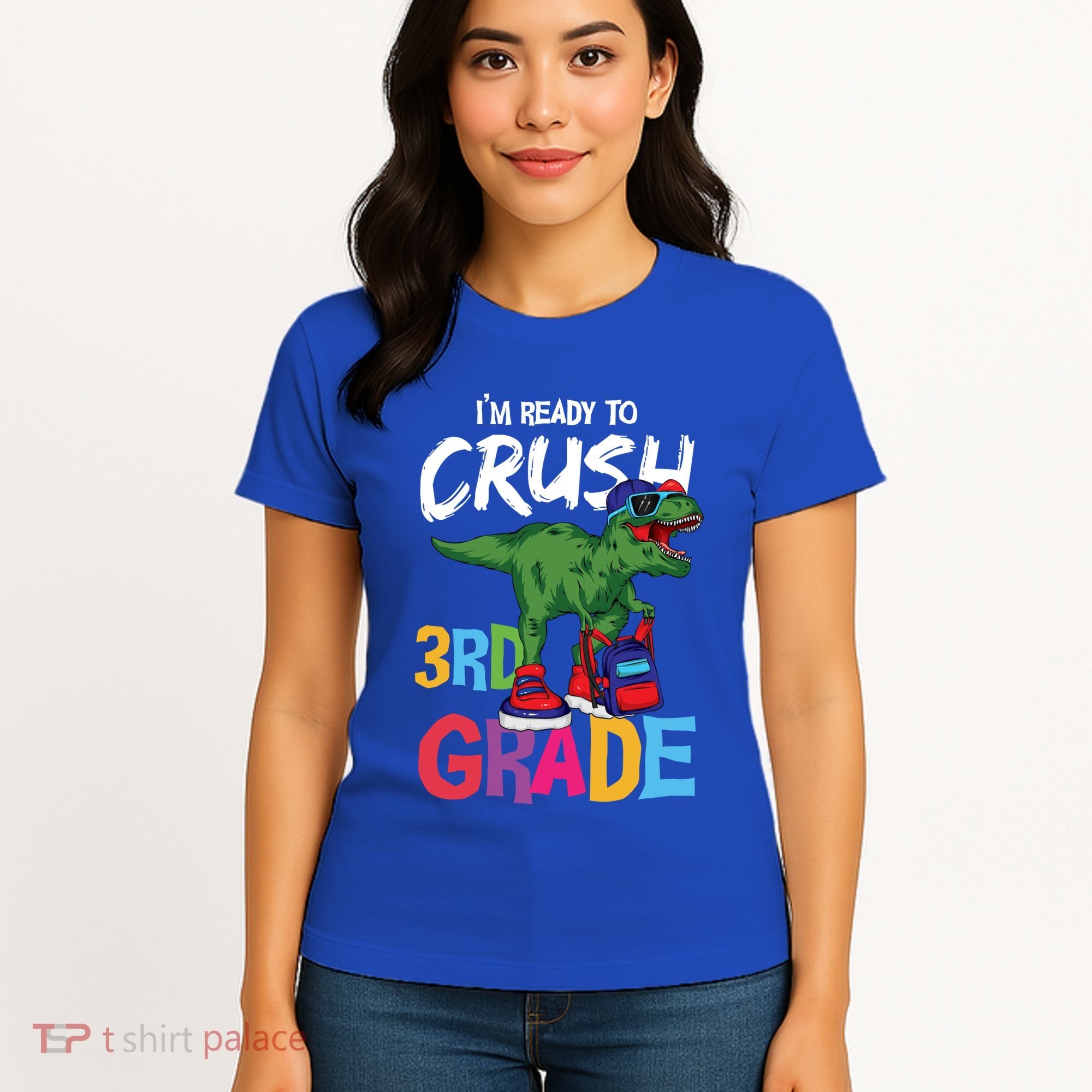 Ready To Crush Third Grade T Rex Cute 3Rd Grade Gift Women's T-Shirt