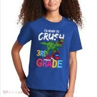 Ready To Crush Third Grade T Rex Cute 3Rd Grade Gift Kids T-Shirt thumb 2