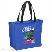 Ready To Crush Third Grade T Rex Cute 3Rd Grade Gift Tote Bag thumb 2