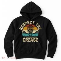 Respect The Crease Lacrosse Goalie Woman Men Hoodie thumb 0