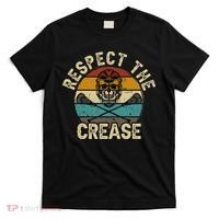 Respect The Crease Lacrosse Goalie Woman Men T-Shirt thumb 0